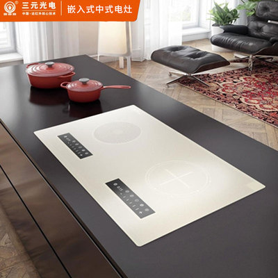 三元嵌入式中式电灶米白色轻奢系列